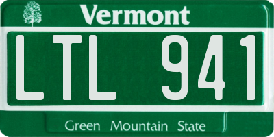 VT license plate LTL941