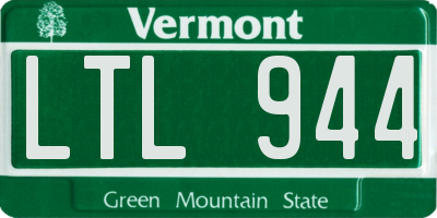 VT license plate LTL944