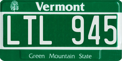 VT license plate LTL945