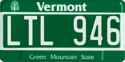 VT license plate LTL946