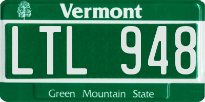 VT license plate LTL948