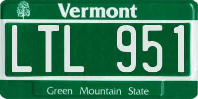 VT license plate LTL951