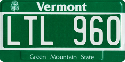 VT license plate LTL960