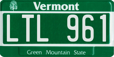 VT license plate LTL961