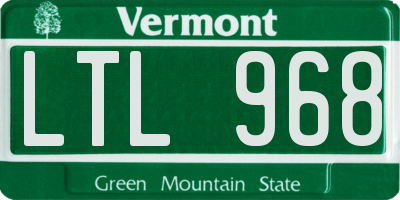 VT license plate LTL968