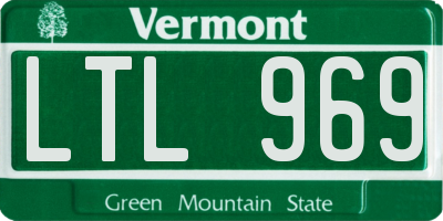 VT license plate LTL969