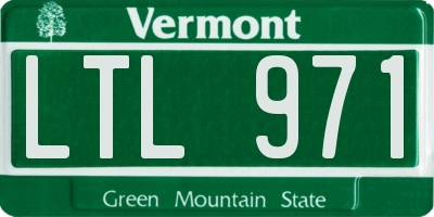 VT license plate LTL971