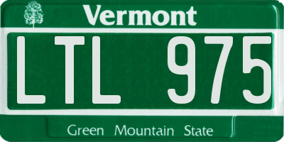 VT license plate LTL975
