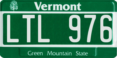 VT license plate LTL976