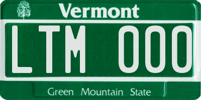 VT license plate LTM000