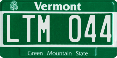 VT license plate LTM044