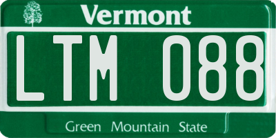 VT license plate LTM088