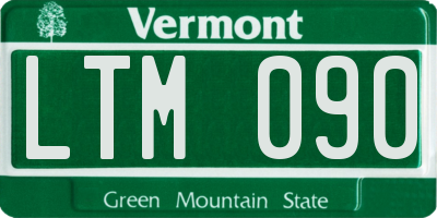 VT license plate LTM090