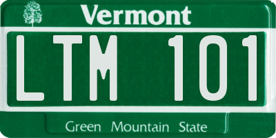 VT license plate LTM101