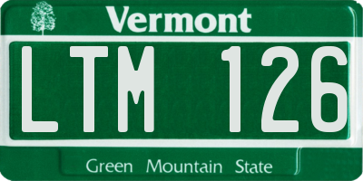 VT license plate LTM126
