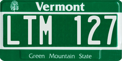 VT license plate LTM127