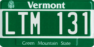 VT license plate LTM131