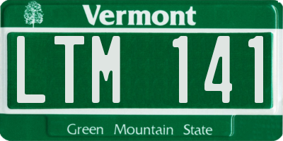 VT license plate LTM141