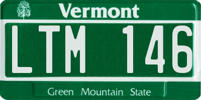 VT license plate LTM146