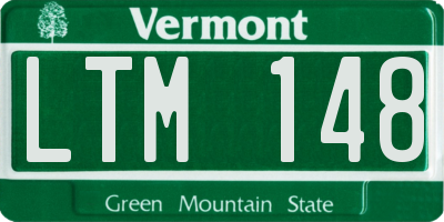 VT license plate LTM148