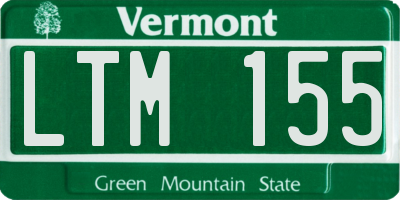 VT license plate LTM155