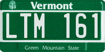 VT license plate LTM161