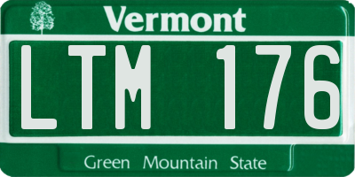 VT license plate LTM176