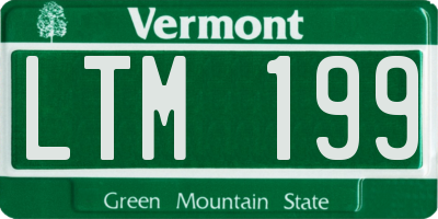 VT license plate LTM199
