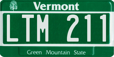 VT license plate LTM211