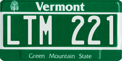 VT license plate LTM221