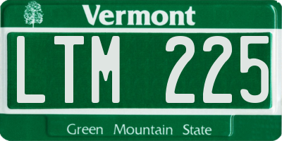 VT license plate LTM225