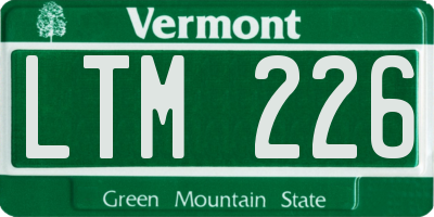 VT license plate LTM226