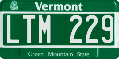VT license plate LTM229