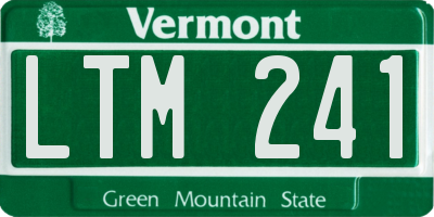 VT license plate LTM241