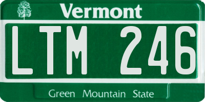 VT license plate LTM246