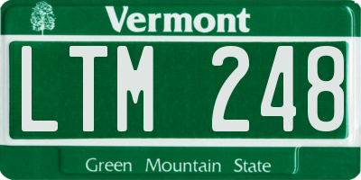 VT license plate LTM248