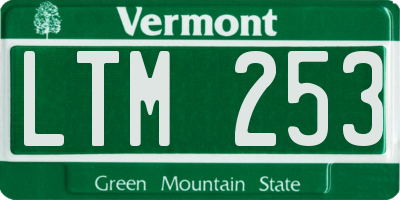 VT license plate LTM253