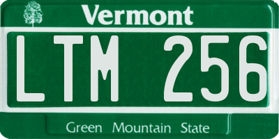 VT license plate LTM256