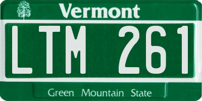 VT license plate LTM261