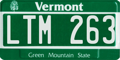 VT license plate LTM263
