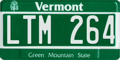 VT license plate LTM264