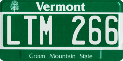 VT license plate LTM266