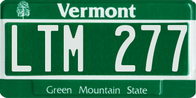 VT license plate LTM277