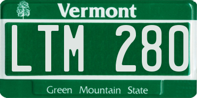 VT license plate LTM280