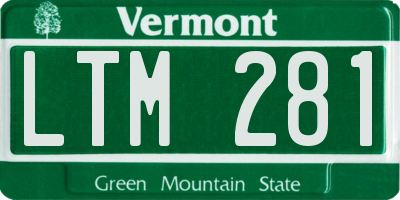 VT license plate LTM281