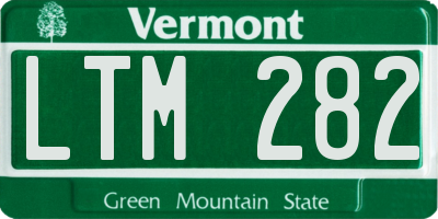 VT license plate LTM282