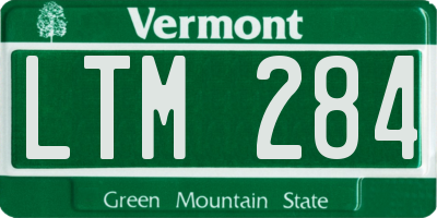 VT license plate LTM284