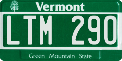 VT license plate LTM290