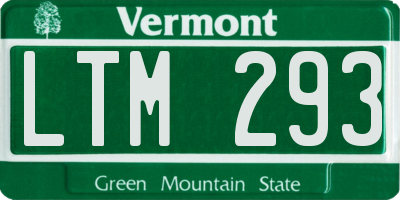 VT license plate LTM293