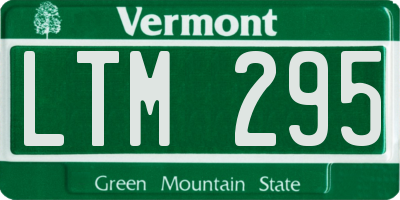 VT license plate LTM295